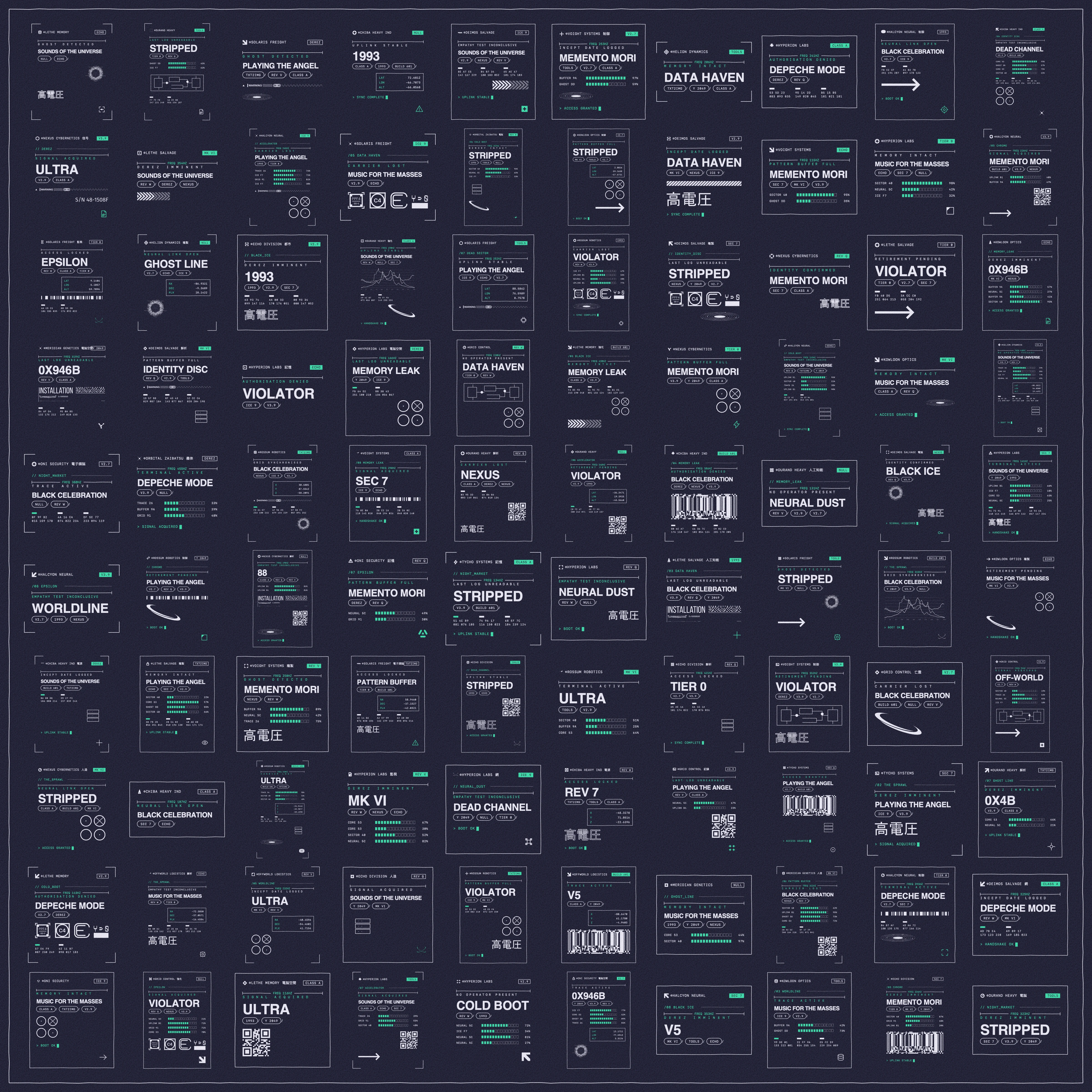 SPEC//FORGE Iota 10x10 contact sheet