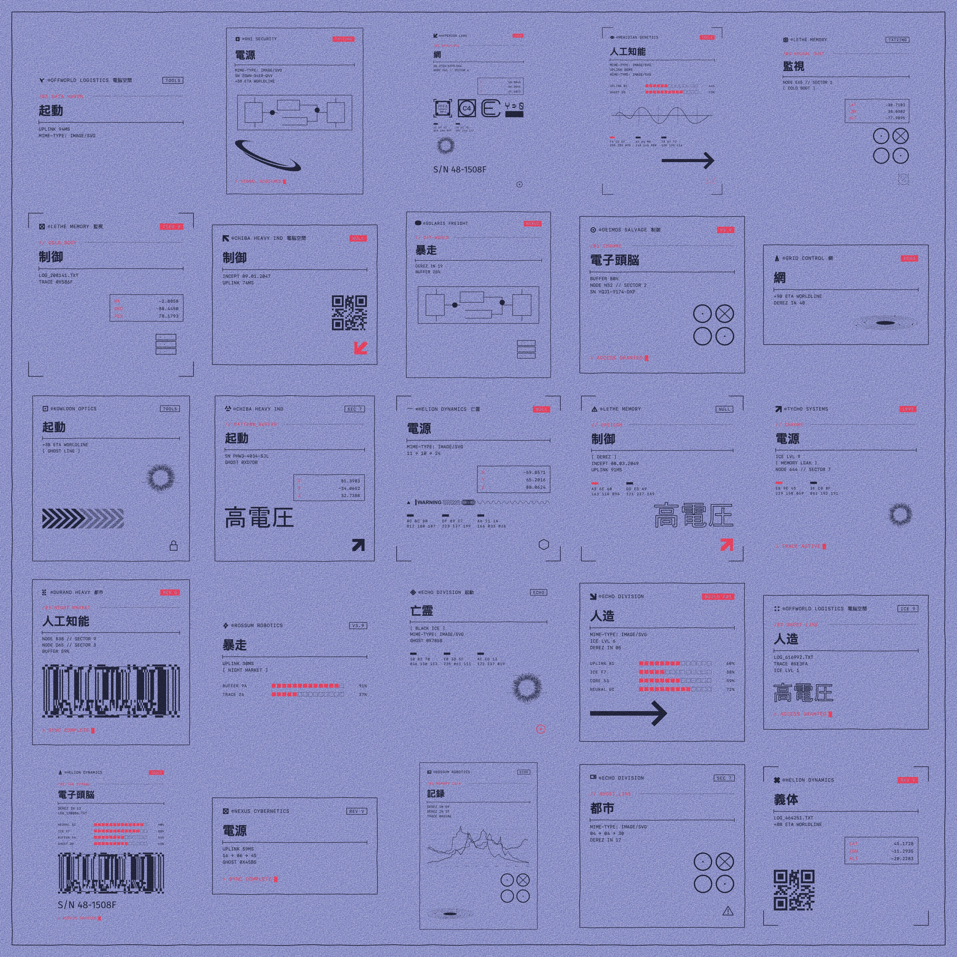 SPEC//FORGE Peri 5x5 contact sheet